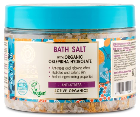 Natura Siberica Oblepikha Anti-stress Bath Salt, Kauneudenhoito - Natura Siberica