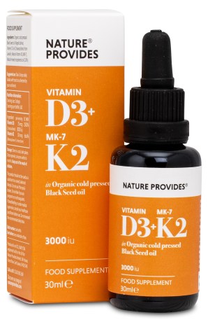 Pienoiskuva Nature Provides Vitamin D3+K2, 30 ml