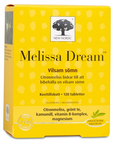 Pienoiskuva New Nordic Melissa Dream, 120 tablettia