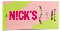 Pienoiskuva Nicks Milk Chocolate, Hazelnut crunch , 75 g