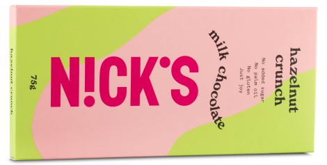 Pienoiskuva Nicks Milk Chocolate, Hazelnut crunch , 75 g