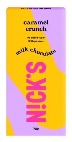 Pienoiskuva Nicks Milk Chocolate, Caramel Crunch, 75 g