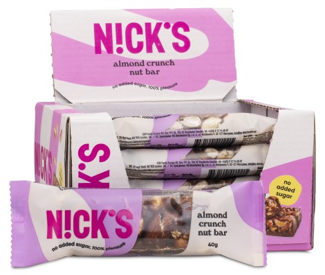 Pienoiskuva Nicks Nut Bar, Almond Crunch, 12 kpl