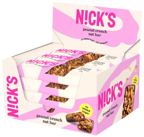 Pienoiskuva Nicks Nut Bar, Peanut Crunch, 12 kpl