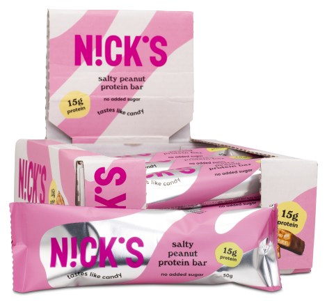 Pienoiskuva Nicks Protein Bar , Salty Peanut, 12 kpl