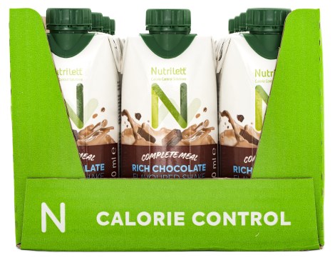 Pienoiskuva Nutrilett Complete Meal Ateriankorvikejuoma, Rich Chocolate, 12 kpl