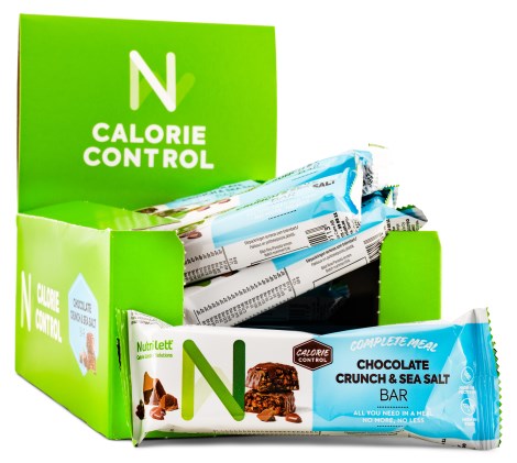 Pienoiskuva Nutrilett Complete Meal Ateriankorvikepatukka, Chocolate crunch & Seasalt, 20 kpl pakkaus