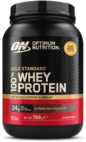 Pienoiskuva 100% Whey Gold Standard Heraproteiini, Extreme Milk Chocolate, 768 g