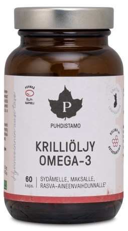 Pienoiskuva Puhdistamo Krilli�ljy Omega-3, 60 kapselia