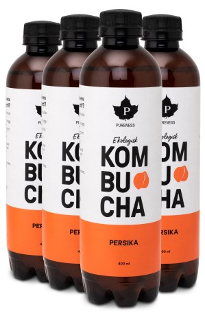 Pienoiskuva Pureness Kombucha Luomu , Persikka, 4-pack