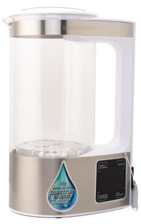 Pienoiskuva Quantum Energy H2 Hydrogen Water Can Vetyvedelle 1.8 L, T10 Pro, Valkoinen/Harjattu Metalli