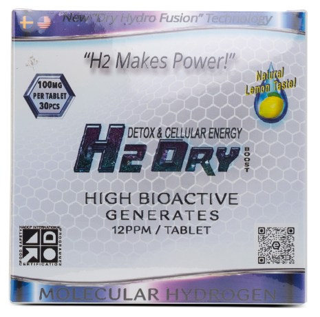 Pienoiskuva Quantum Energy H2 Dry Vetytabletit 12ppm, Sitruuna, 30 tablettia
