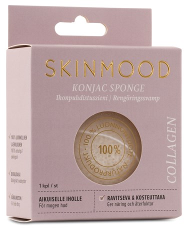SkinMood Konjac Collagen Facial Sponge Mature Skin, Kauneudenhoito - SkinMood