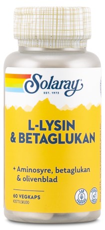 Solaray L-Lysiini & Betaglukaani, Terveys ja Hyvinvointi - Solaray