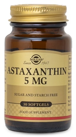Pienoiskuva Solgar Astaxanthin Complex 5mg, 30 kapselia