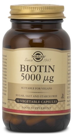 Pienoiskuva Solgar Biotiini 5000 ug, 50 kaps.
