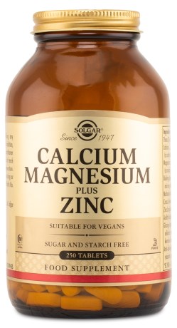 Pienoiskuva Solgar Kalsium & Magnesium Plus Sinkki, 250 tablettia