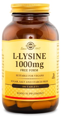 Solgar L-Lysiini 1000 mg, Terveys & Hyvinvointi - Solgar