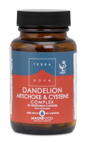 Pienoiskuva Terranova Voikukka-, artisokka- ja kysteiini Kompleksi, 50 kaps.