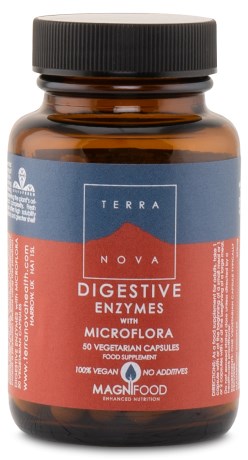 Terranova Digestive Enzymes with Microflora, Terveys & Hyvinvointi - Terranova