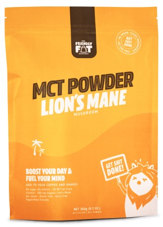 The Friendly Fat Company C8 MCT-Pulver + Lions Mane Mushroom, Terveys & Hyvinvointi - The Friendly Fat Company