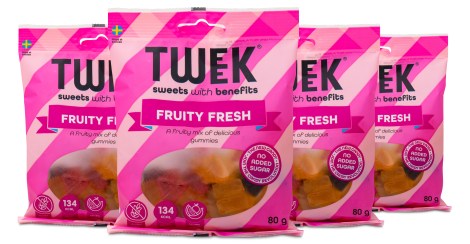 Pienoiskuva Tweek Sokerittomat Viinikumit, 4-pack, Fruity Fresh