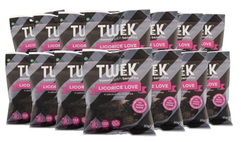 Pienoiskuva Tweek Sokerittomat Viinikumit, 14 pakkaus, Licorice Love
