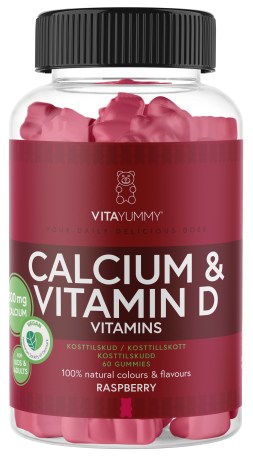 Pienoiskuva VitaYummy Calcium & Vitamin D, Vadelma, 60 Gummies