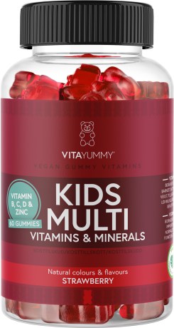 Pienoiskuva VitaYummy Kids Multi, Mansikka, 60 Gummies