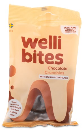 Wellibites Chocolate Crunchies  - Vegaaninen, Elintarvikkeet - Wellibites
