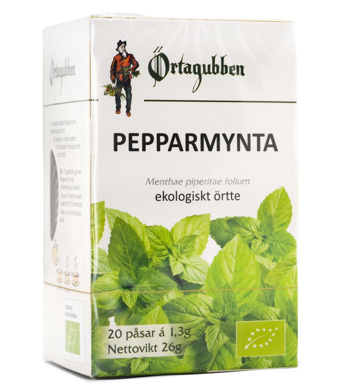 Pienoiskuva �rtagubben Piparminttu Tee, Teepusseissa, Luomu - kopia, 20 pussia