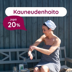 Kauneudenhoito jopa 20 %