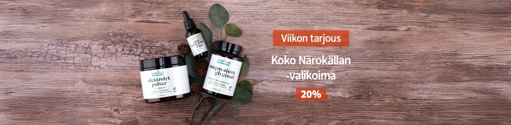 Viikon tarjous | 20 % koko Nrokllan-valikoimasta