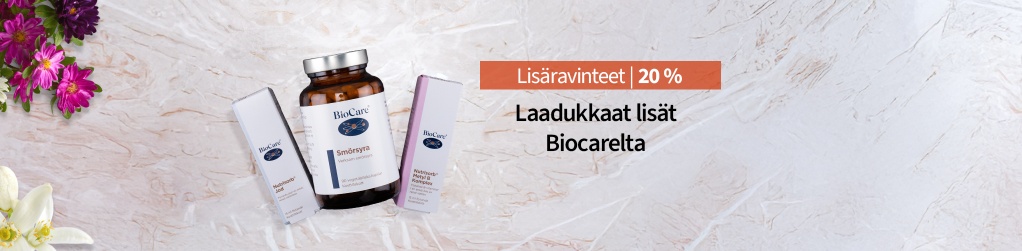 20 % kaikista Bio Care -lisravinteista