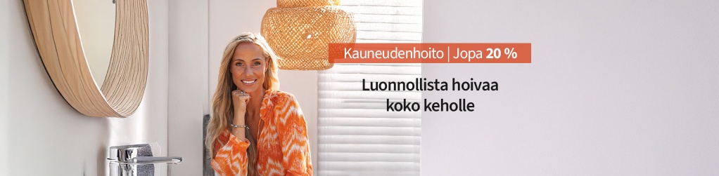 Kauneudenhoitotuotteita jopa 20 %