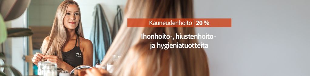 Kauneudenhoitotuotteita jopa 20 %