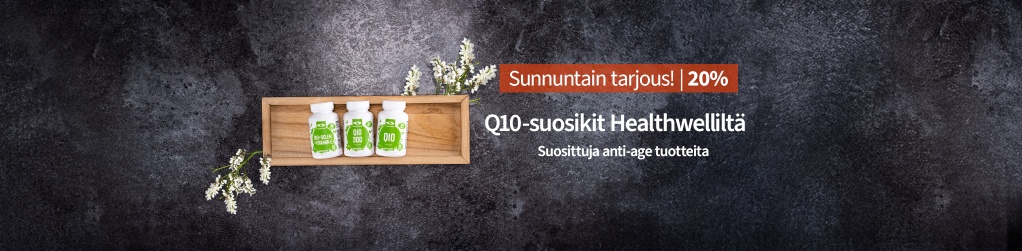 Sunnuntain diili! Healthwell Q10-suosikit 20%