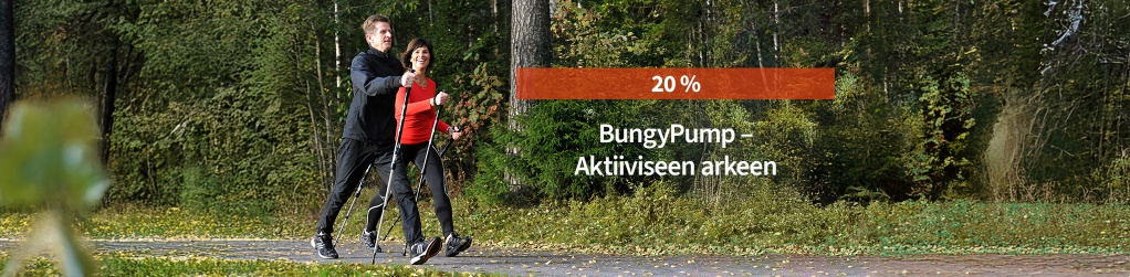 20 % koko BungyPumpin valikoimasta