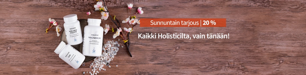 Sunnuntain tarjous: Holistic 20 %