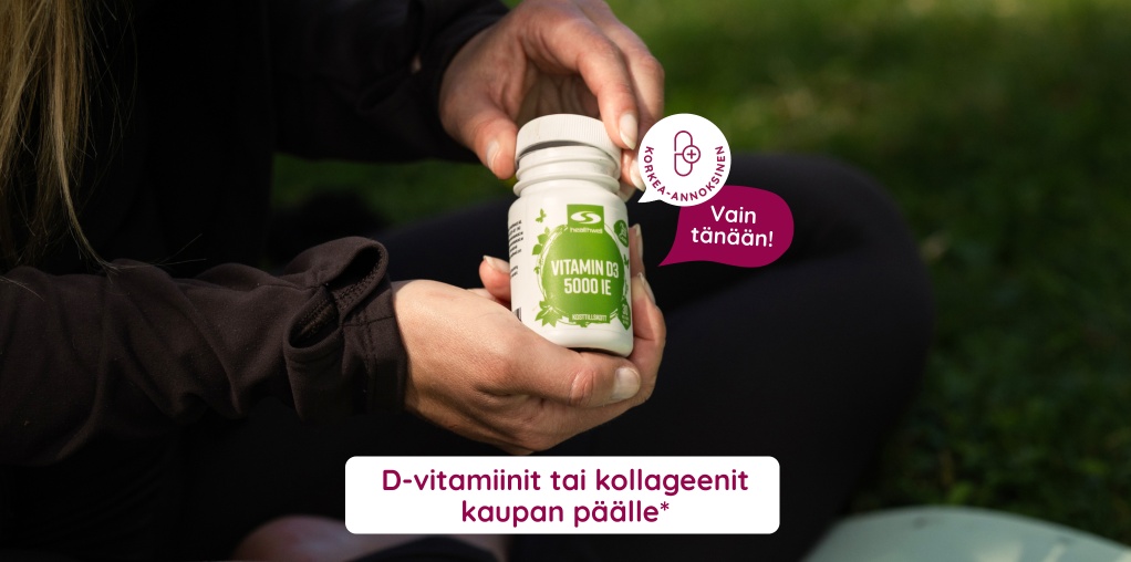 Vain t�n��n! D-vitamiinit tai kollageenit kaupan p��lle*