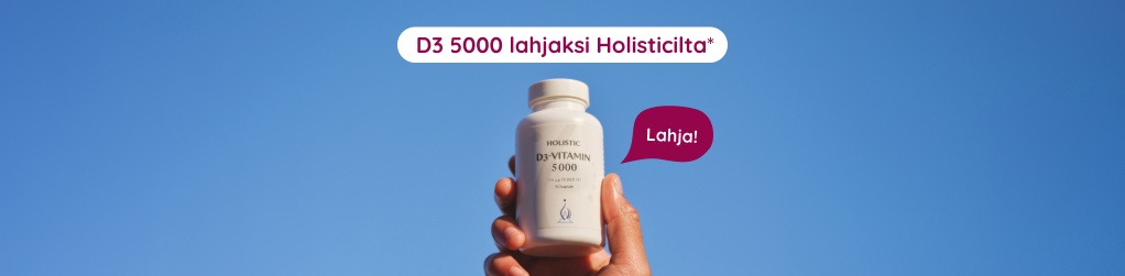 D3 5000 -vitamiinit lahjaksi Holisticilta