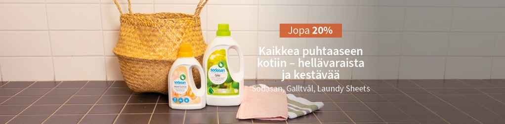 Ympristystvlliset pesu- ja siivoustuotteet jopa 20%