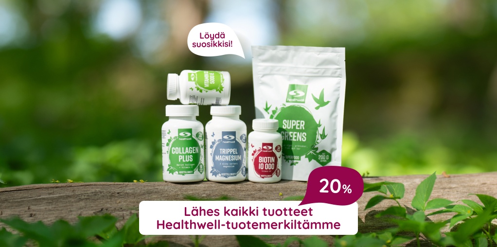 L�hes kaikki Healthwell-tuotemerkilt�mme