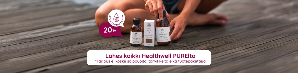 Eteerisi� ja kylm�puristettuja �ljyj� Healthwell PURElta 20 %