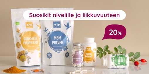 Suosikit nivelille ja liikkuvuuteen 20 %