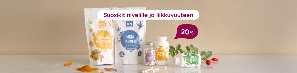 Suosikit nivelille ja liikkuvuuteen 20 %