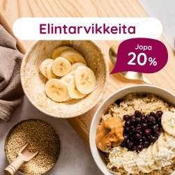 Elintarvikkeita jopa 20 %