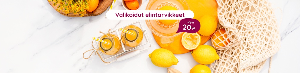 Valikoidut elintarvikkeet jopa 20%