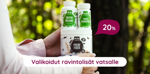 Valikoidut ravintolis�t vatsalle 20 %