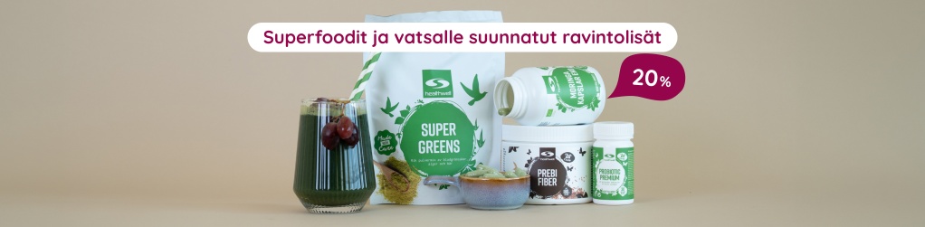 Superfoodit ja vatsalle suunnatut ravintolis�t 20%